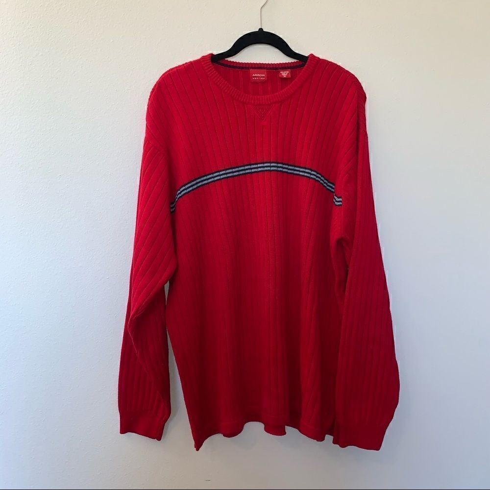 Arrow Wide Ribbed Chunky Sweater